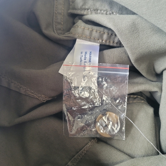 Marine Layer Pants Womens 8 Bridget Wide Leg Crop Olive Green Twill Chino NWT - Picture 5 of 7